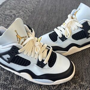 Jordan Kids Sneakers White Black Gold